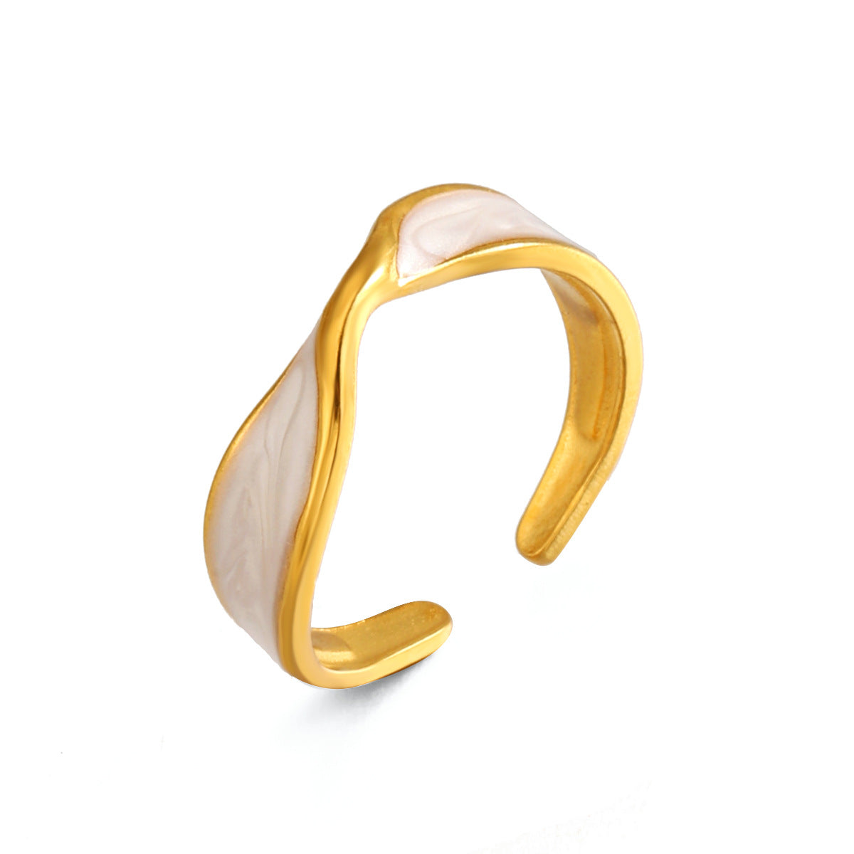 Wholesale European Style Oil-Drip Cross Open Ring,  Stainless Steel Fashion Jewelry for Everyday Wear