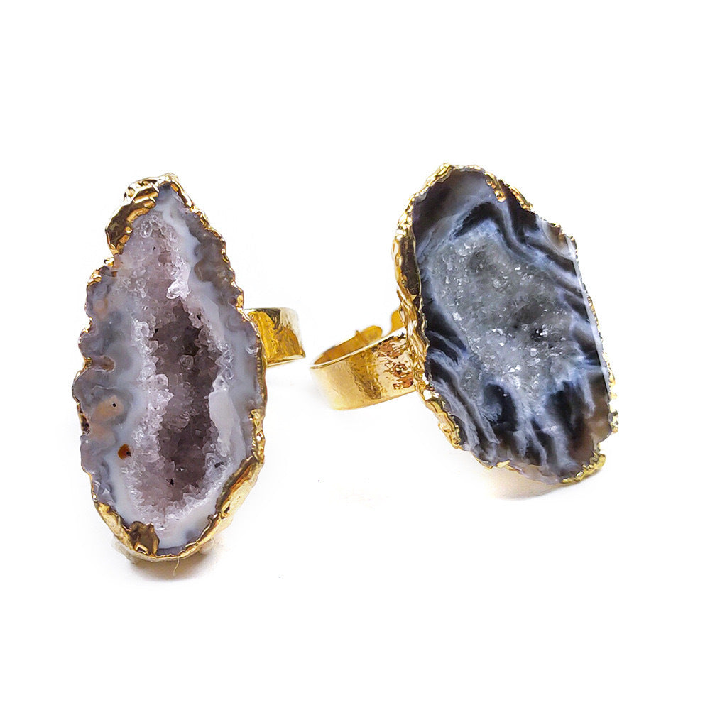 Wholesale Natural  Crystal hole ring