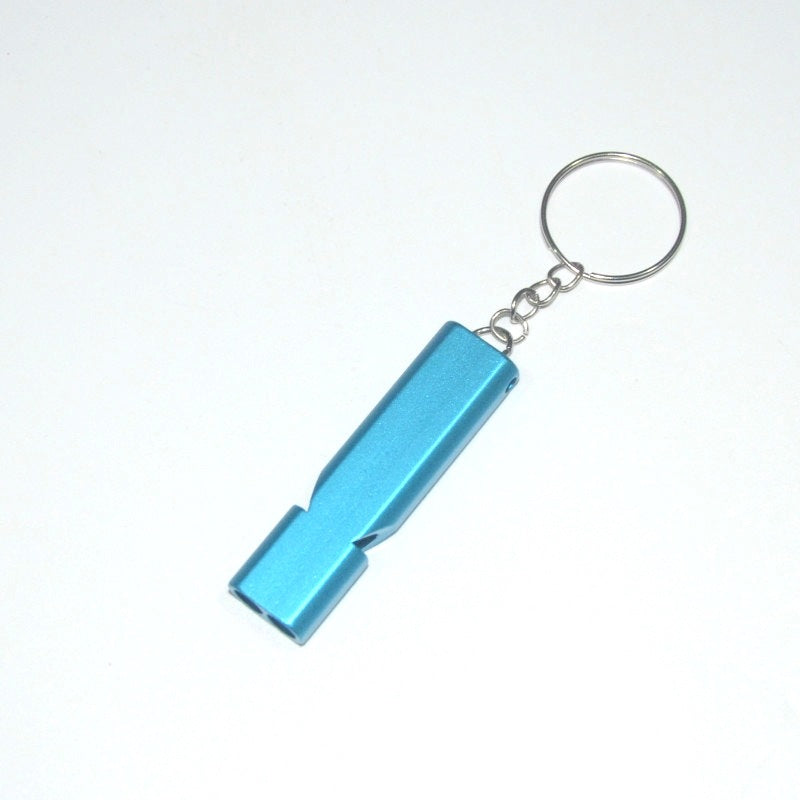 Wholesale Outdoor Double Tube Whistle Aluminum Alloy Metal Outdoor Equipment Tools Keychain ACC-KC-KaBiao004