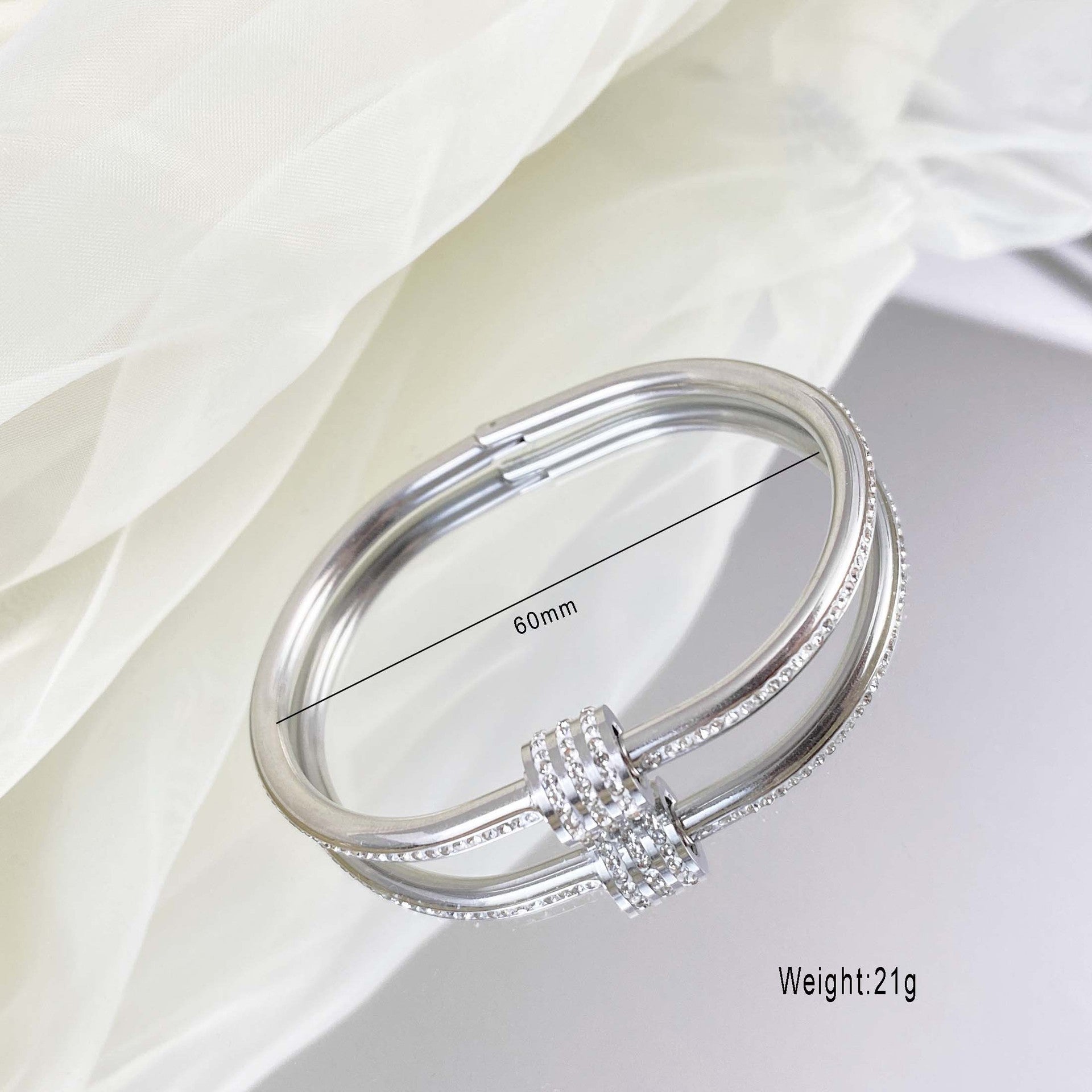 Wholesale Gypsophila Titanium Steel  Simple Bracelet ACC-BT-YuXun010