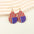 Wholesale American Independence Day flag element bow water drop ladies acrylic earrings