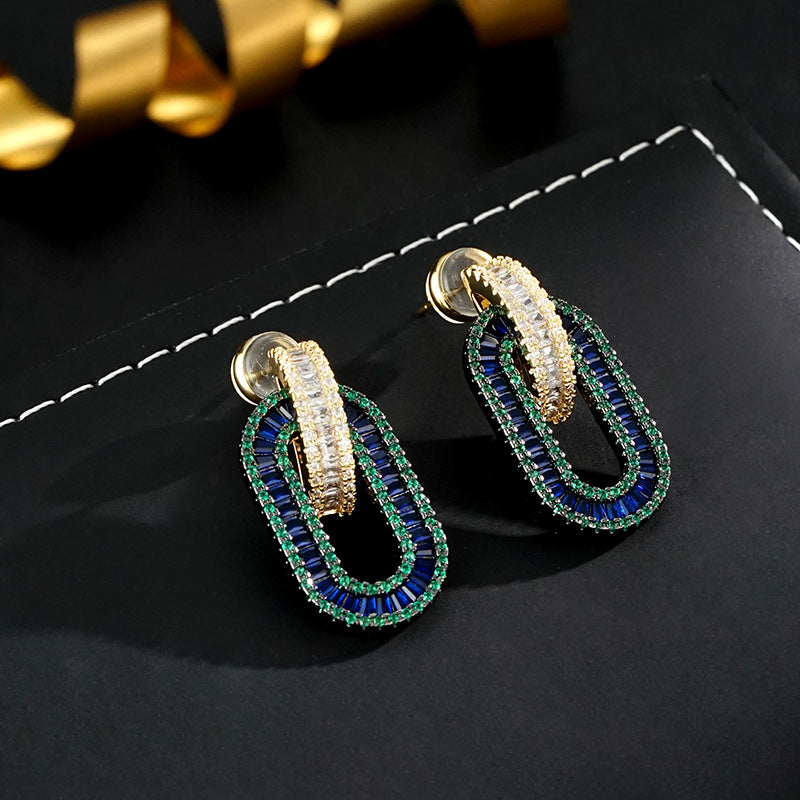Wholesale  Blues Light Luxury Earrings  925 Silver Earrings