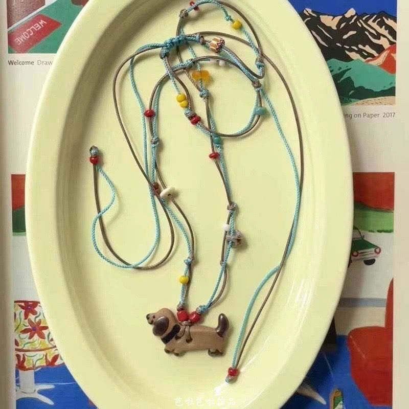 Wholesale Puppy Necklace Animal Pendant  Unique New Sweater Chain