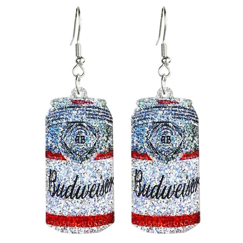 Wholesale 2 Pairs/Pack Colorful Party Beer Festival Red Wine Cocktail Acrylic Earrings ACC-ES-HY162