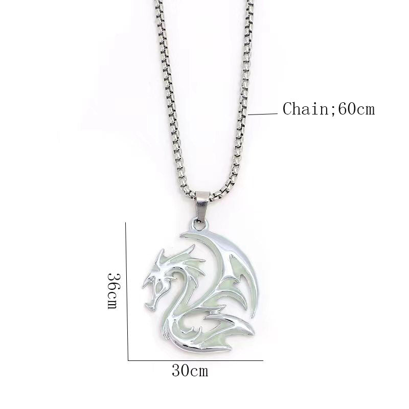 Wholesale Dragon Pattern Totem Luminous Necklace