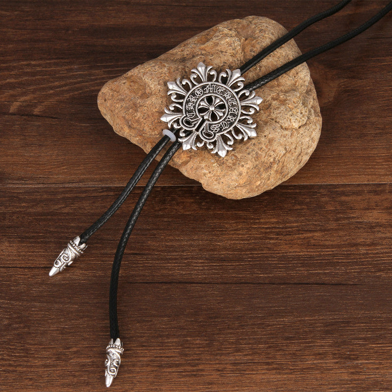 Wholesale Snake Snake Cross Wax Rope Leather Rope Necklace