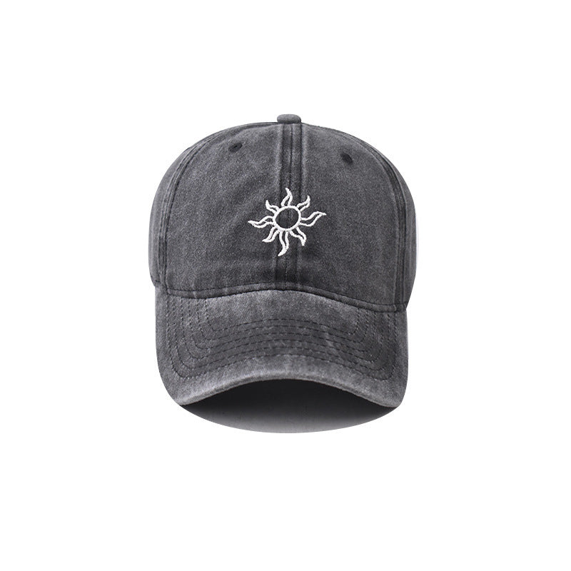 Wholesale Sunflower Washed Cotton Baseball Cap Unisex Outdoor Casual Fashion Accessory Gift Boutique Resale