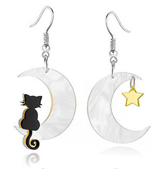 Boucles d'oreilles en gros Halloween Halloween Ghost Moon Funky Grotesque Elements en acier inoxydable
