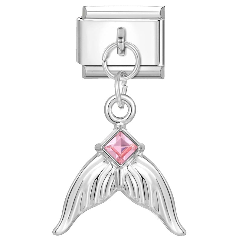 Wholesale Italian Charm Bracelet 9mm DIY creative steel color dream pendant  Creative Stainless Steel Composable Bracelet