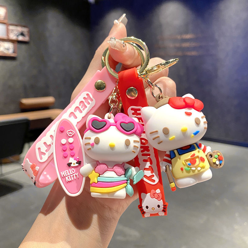 Wholesale Cute Cartoon  Cat Pendant Keychain,  Stylish Bag Charm,  Boutique Resale Gift