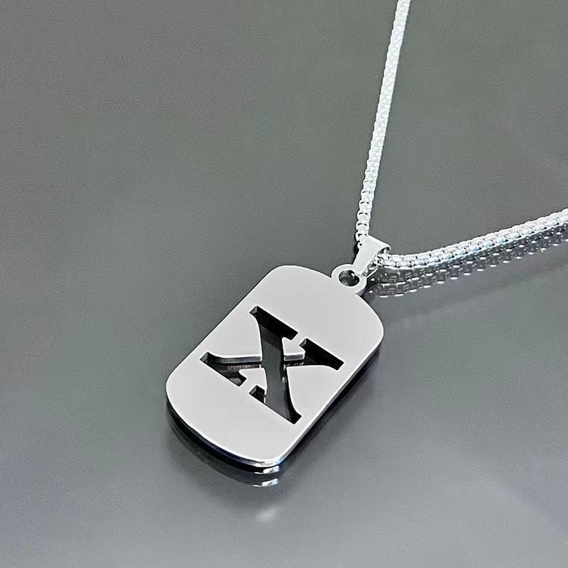 Wholesale  26 English letter necklace titanium steel chain