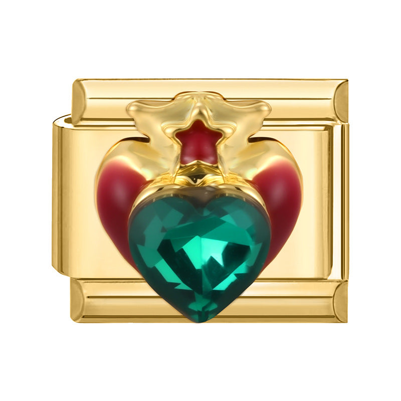 Wholesale Italian Charm Bracelet 9mm DIY Splicing Gold  Stainless Steel Composable Bracelet