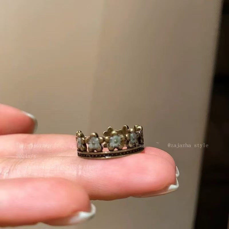 Wholesale Butterfly Ring Retro Flower Open Ring