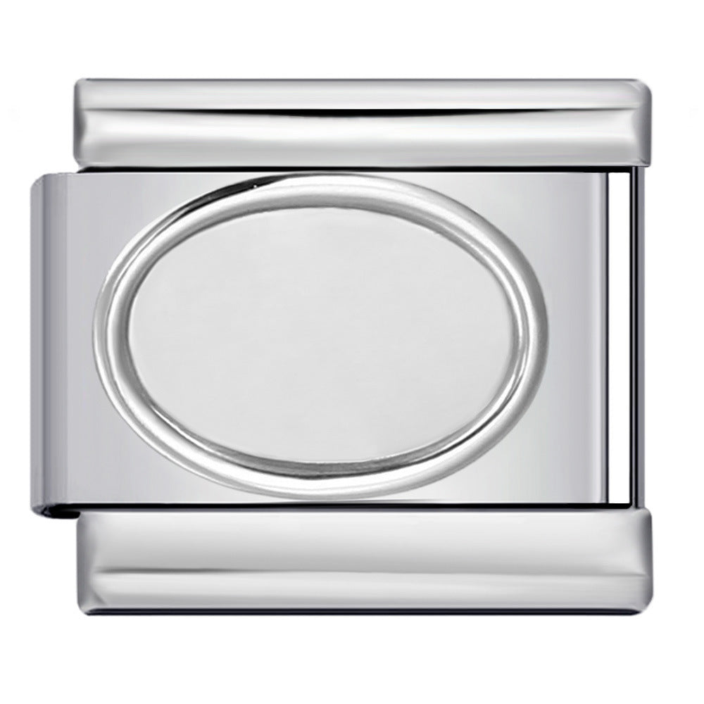 Wholesale Italian Charm Bracelet 9mm DIY Splicing Removable Gold and Silver Stainless Steel Composable Bracelet