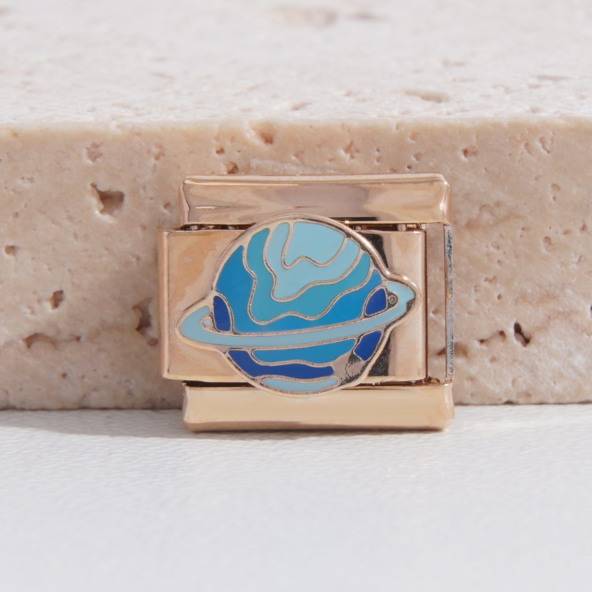 Wholesale Italian Charm Bracelet 9mm DIY Splicing Blue Series Stainless Steel Composable Bracelet