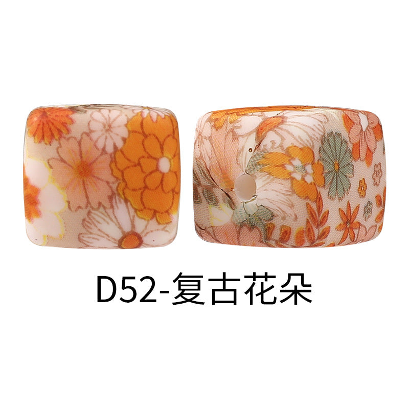 Wholesale Random 100pcs Cube Focal Beads DIY Bead Accessories