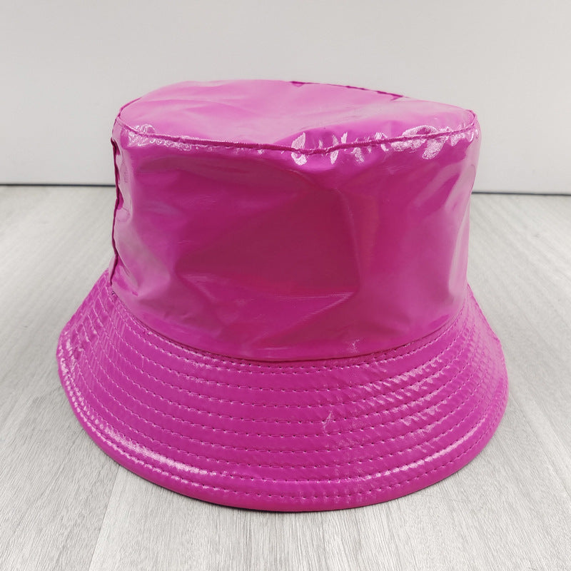 Wholesale  Leather Fisherman Hat Multicolor Trendy Sunscreen Waterproof Basin Hat Bucket Hat
