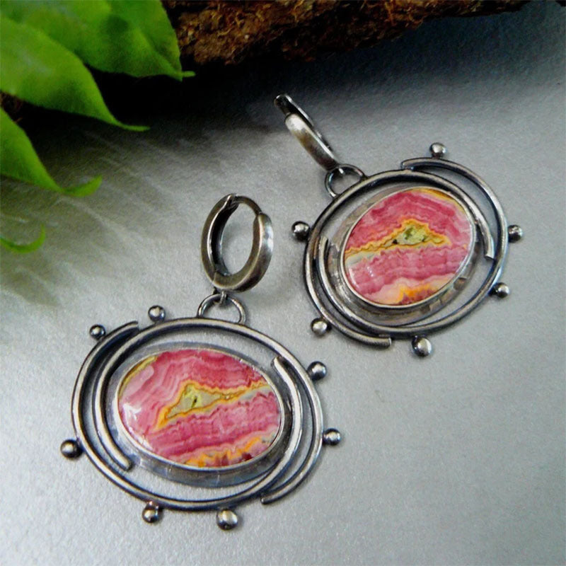 Wholesale Flower Purple Diamond Earrings