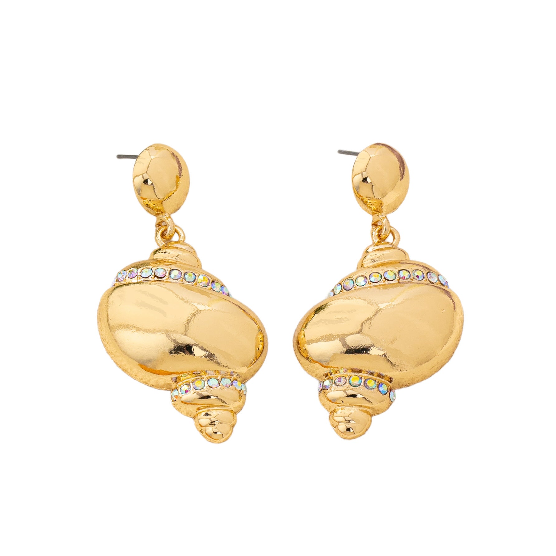Wholesale Gold Starfish Conch Earrings Trendy Beach Vacation Fashion Jewelry Accessory Boutique Resale