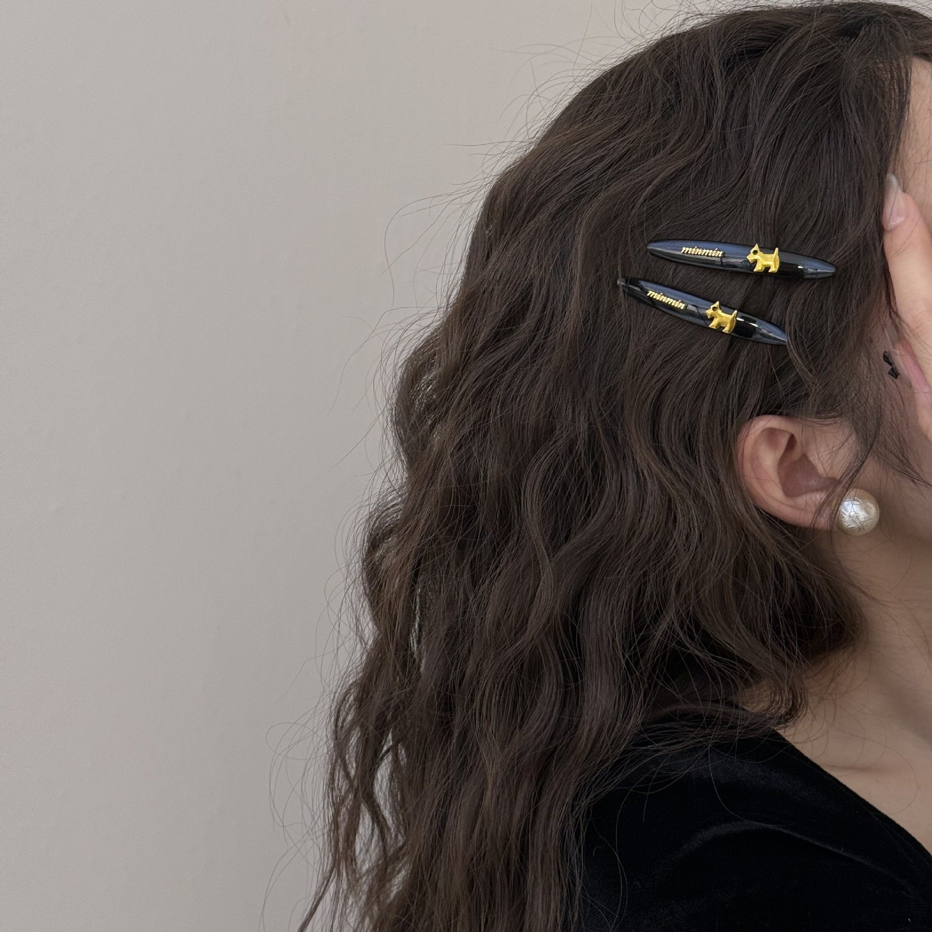 Großhandel süße Cartoon Red Welpe Haarnadel