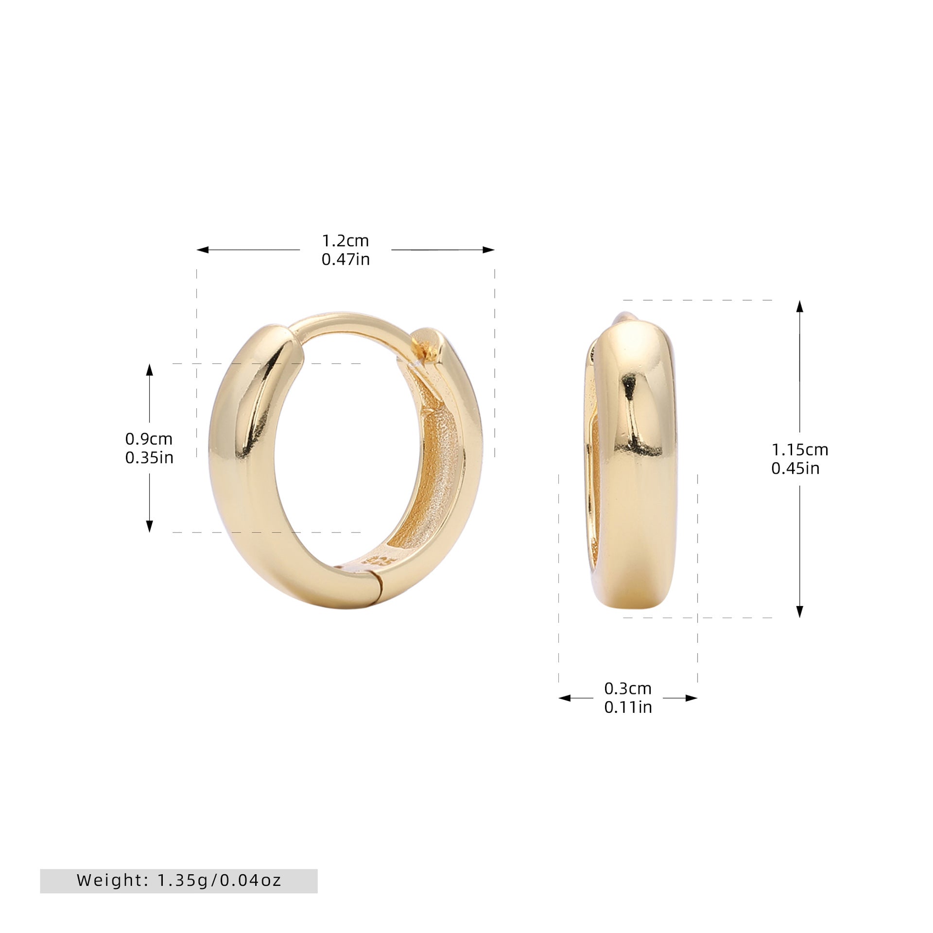 Wholesale  S925 Sterling Silve Light Luxury  Popular Simple Hollow Tube Earrings