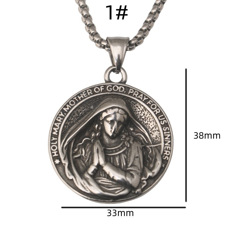 Wholesale Men' s Vintage Stainless Steel Skull Pendant