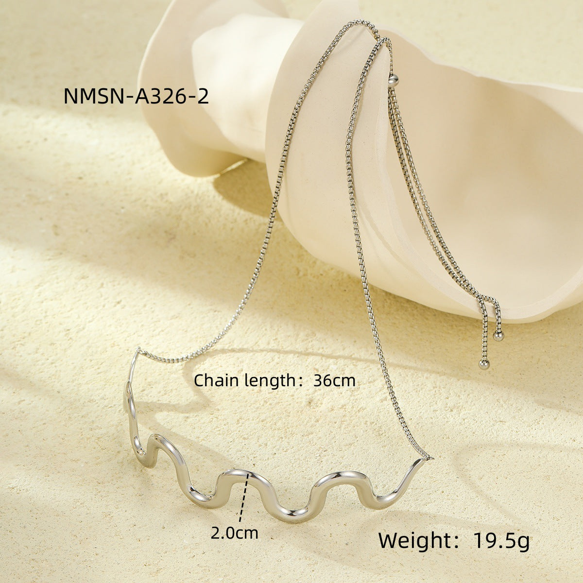 Wholesale  Stainless Steel Jewelry Versatile Wave  Bracelet 18K Gold Plated Necklace