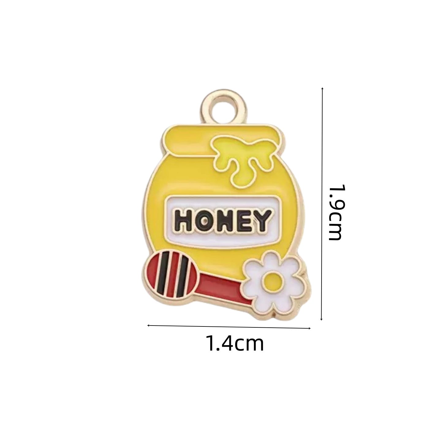 Wholesale 10pcs/pack  Alloy Oil Dripping Cartoon Bee Animal DIY Earrings Keychain Pendant Jewelry Accessories Bag Pendant