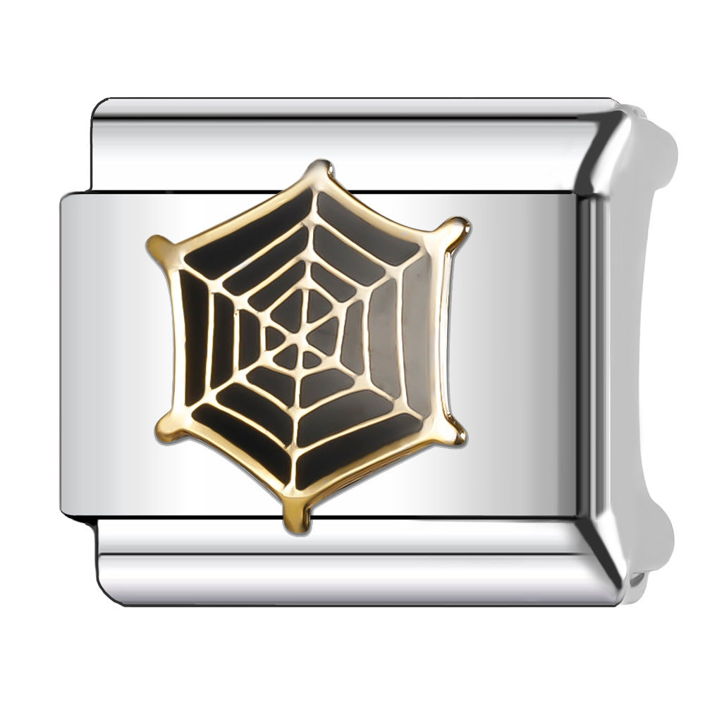 Wholesale Italian Charm Bracelet 9mm DIY Splicing Gold Chess Series Stainless Steel Composable Bracelet