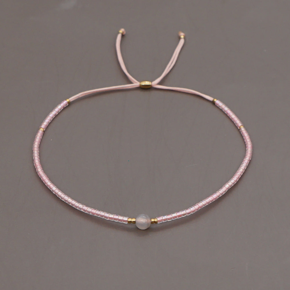 Bracelet perlé naturel de style bohème en gros