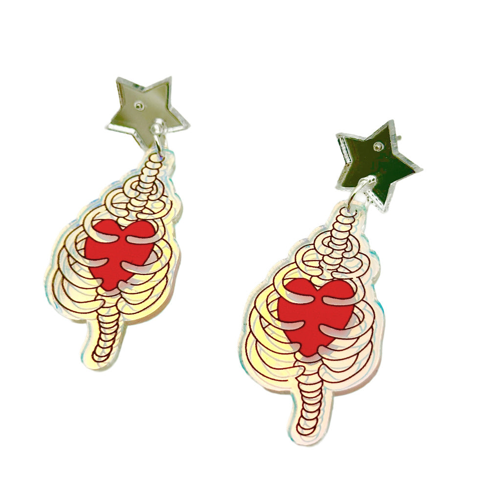 Wholesale Halloween Skull Ghost Acrylic Earrings ACC-ES-Weiw004