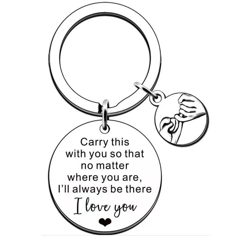Wholesale Hand In Hand Friendship Engraved Stainless Steel Keychain Fashion Car Key Accessory Gift For Family And Classmates