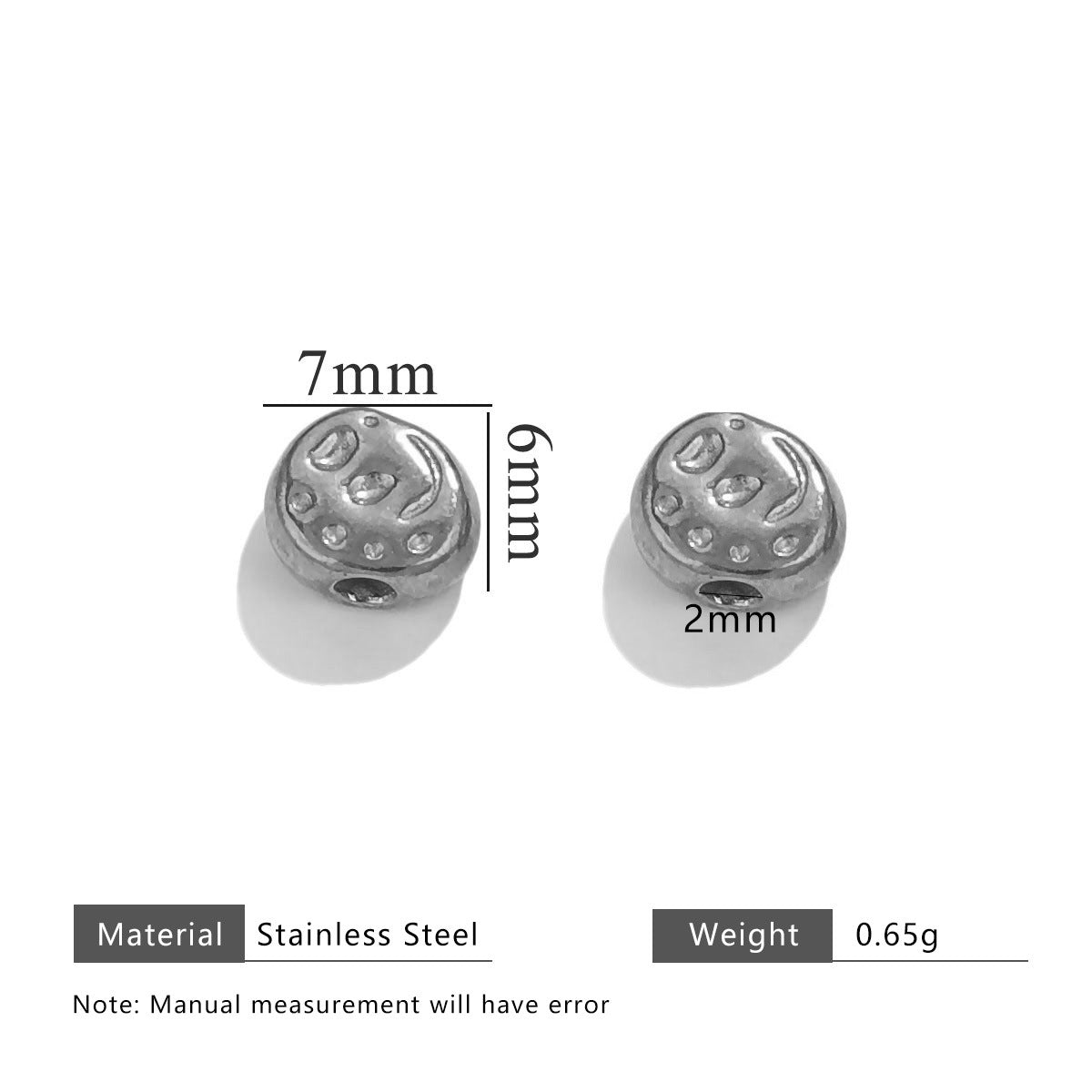 Wholesale 20pcs/pack stainless steel baroque wind beads