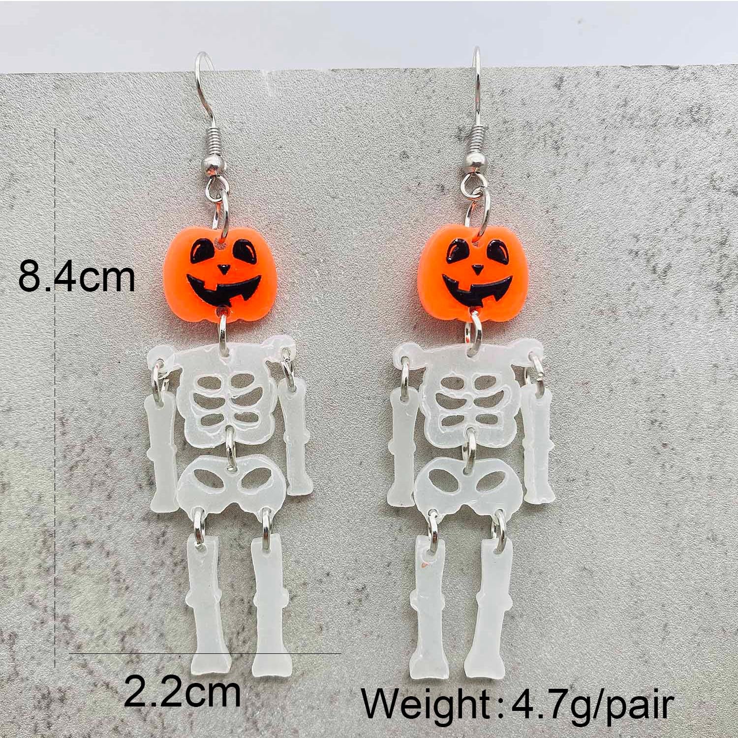 Wholesale Halloween Earrings Pumpkin Head Skull Ghost Pulley Acrylic Earrings  ACC-ES-ChenY019