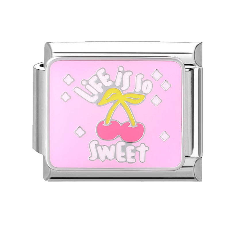 Wholesale Italian Charm Bracelet 9mm DIY Splicing Text Series Stainless Steel Composable Bracelet