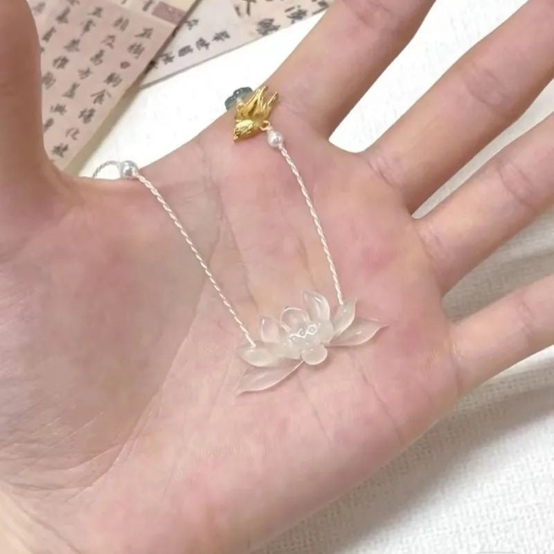 Wholesale  small stars green crystal colorful flowers woven necklace