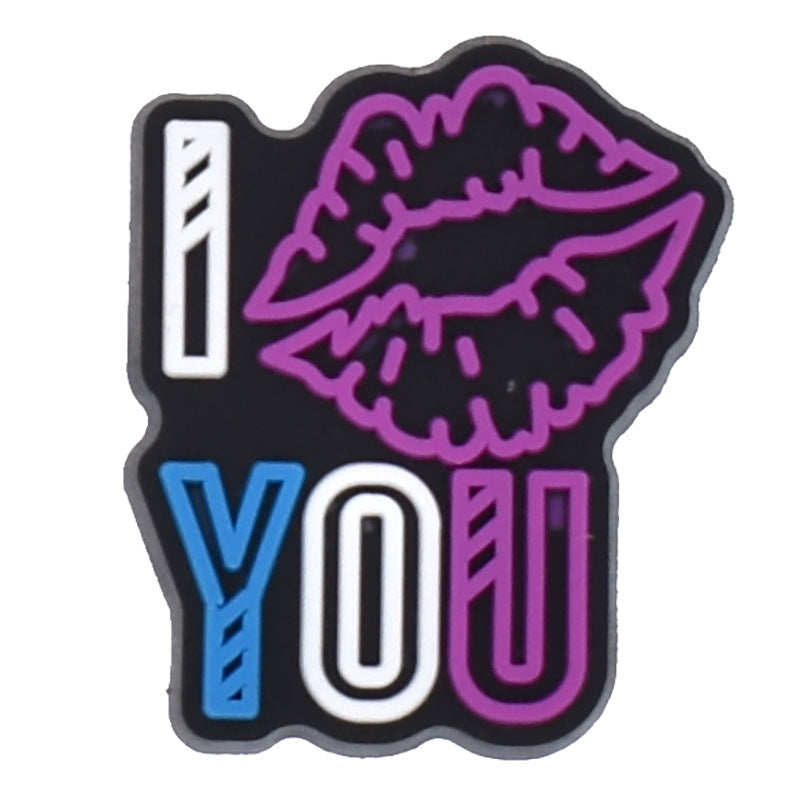 Wholesale random 100pcs cute cartoon PVC soft rubber shoe buckle decoration ACC-SC-RYY072