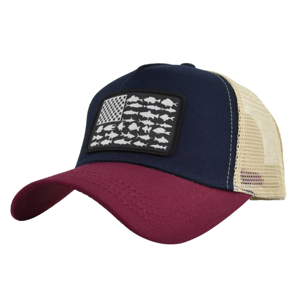 Wholesale American Independence Day Flag Mesh Baseball Caps ACC-HT-YMX005