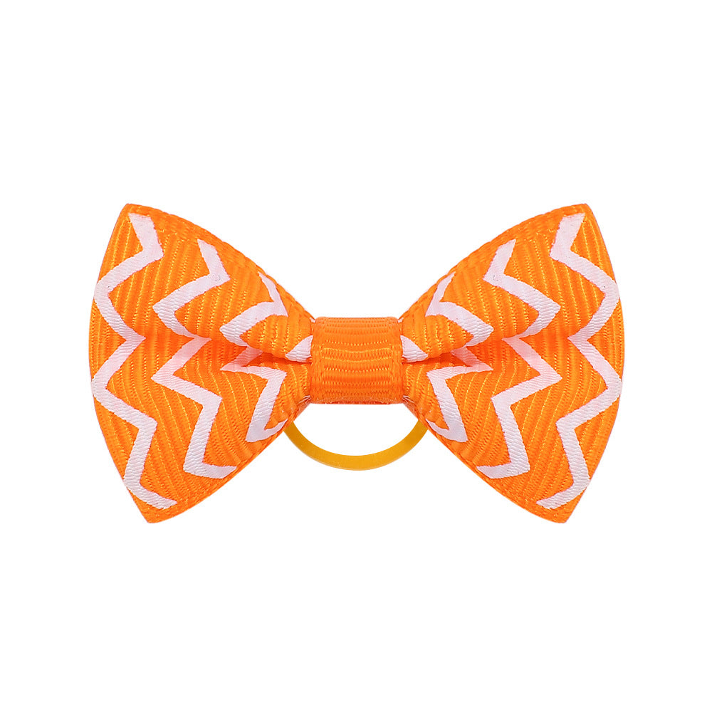 Wholesale 12pcs Children's Printed Bow Kids Hair Scrunchies ACC-HS-YaLun001