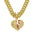 Wholesale Diamond Broken Heart Men's Cuban Chain