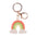 Wholesale  rainbow pendant handmade cotton woven keychain