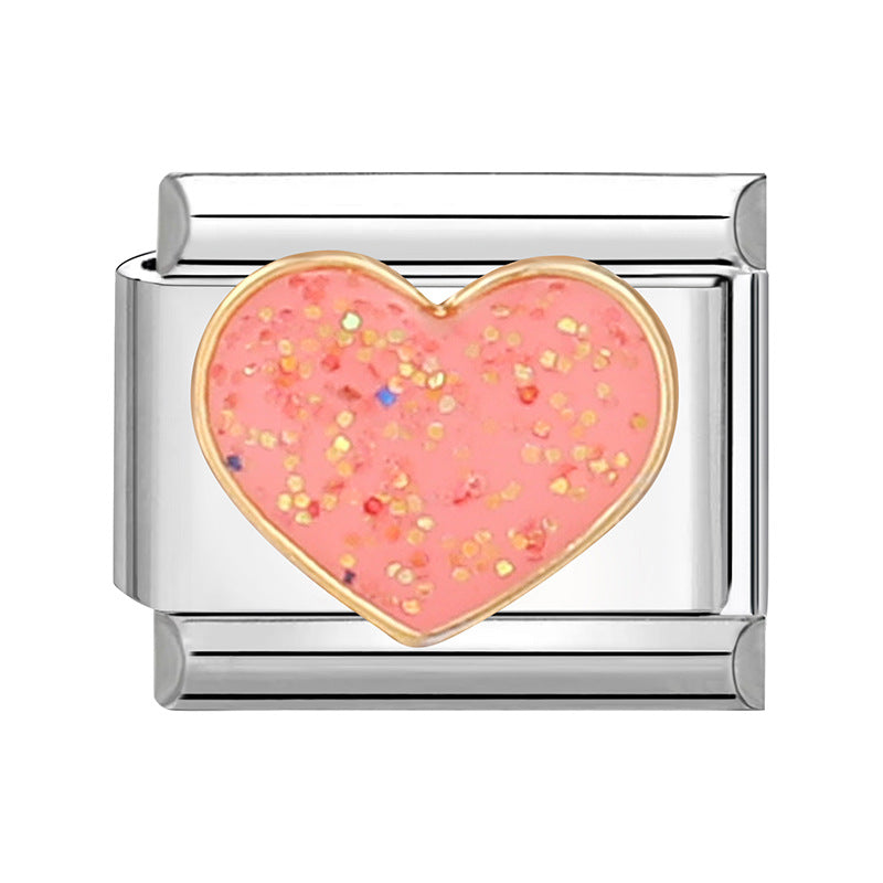 Wholesale Italian Charm Bracelet 9mm DIY Splicing Silver Creative Pattern Titanium Steel Composable Bracelet