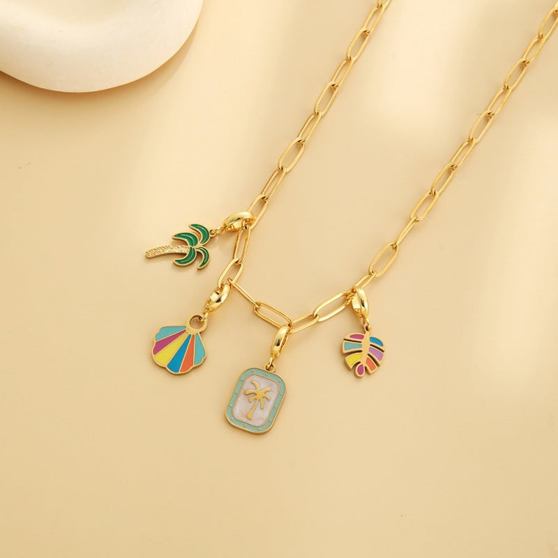 Wholesale stainless steel 18k gold plated clavicle chain