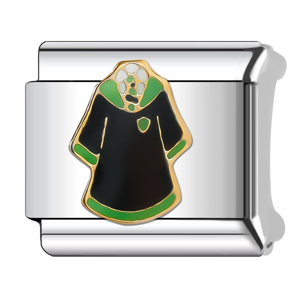 Wholesale Italian Charm Bracelet 9mm DIY Splicing Creative Pattern Stainless Steel Composable Bracelet