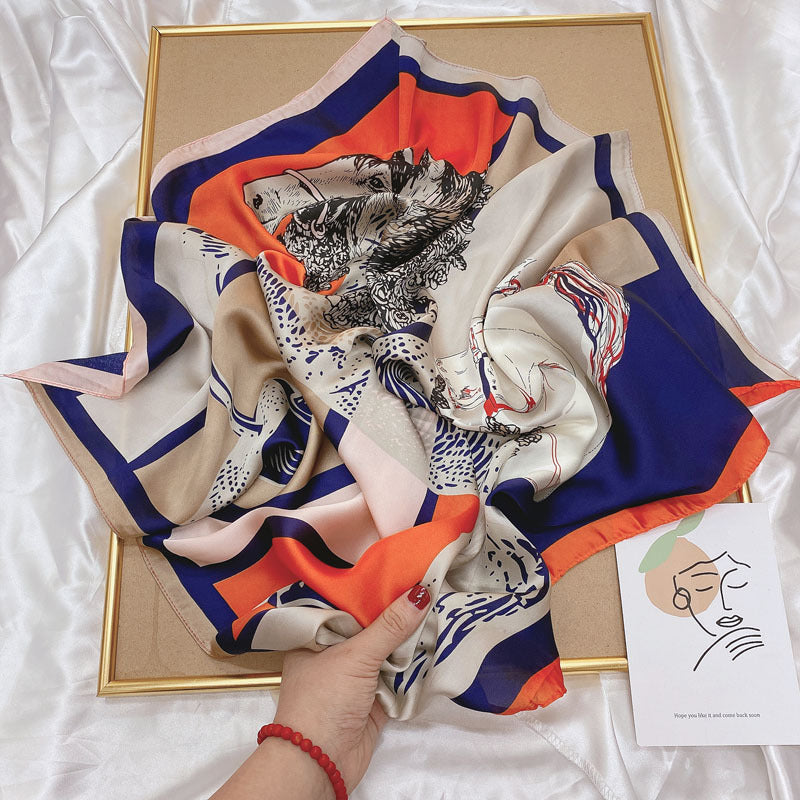 Wholesale Hangzhou Silk Spring Autumn f Women' s Shawl f 70cm Square f Gift Silk