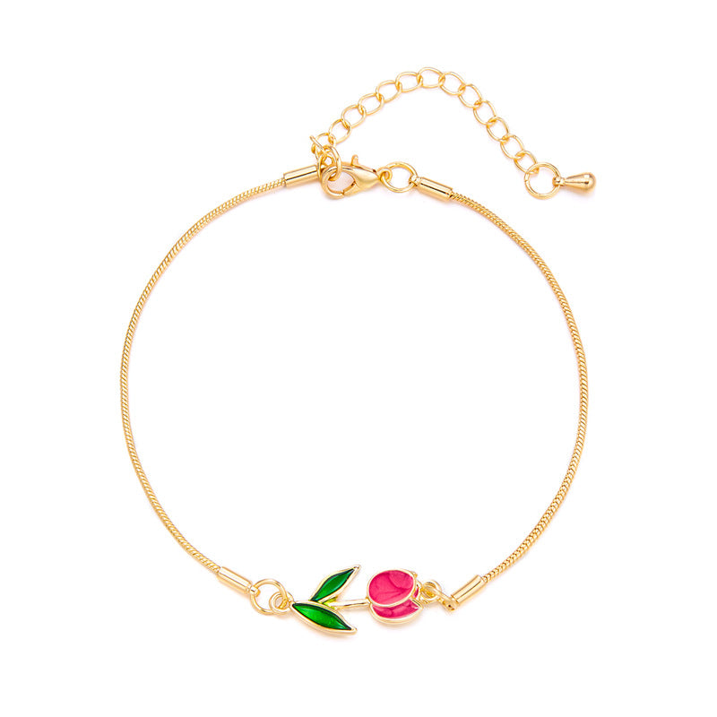 Wholesale tulip necklace bracelet anklet suit