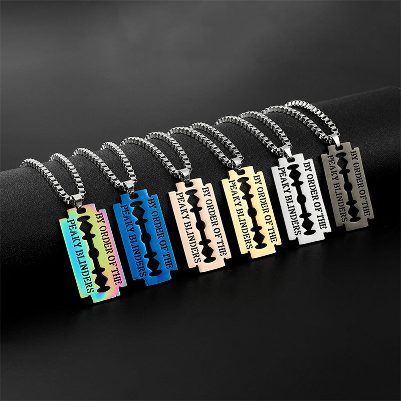 Wholesale the Peaky Blinders Peaky Blinders Razor Blade Necklace