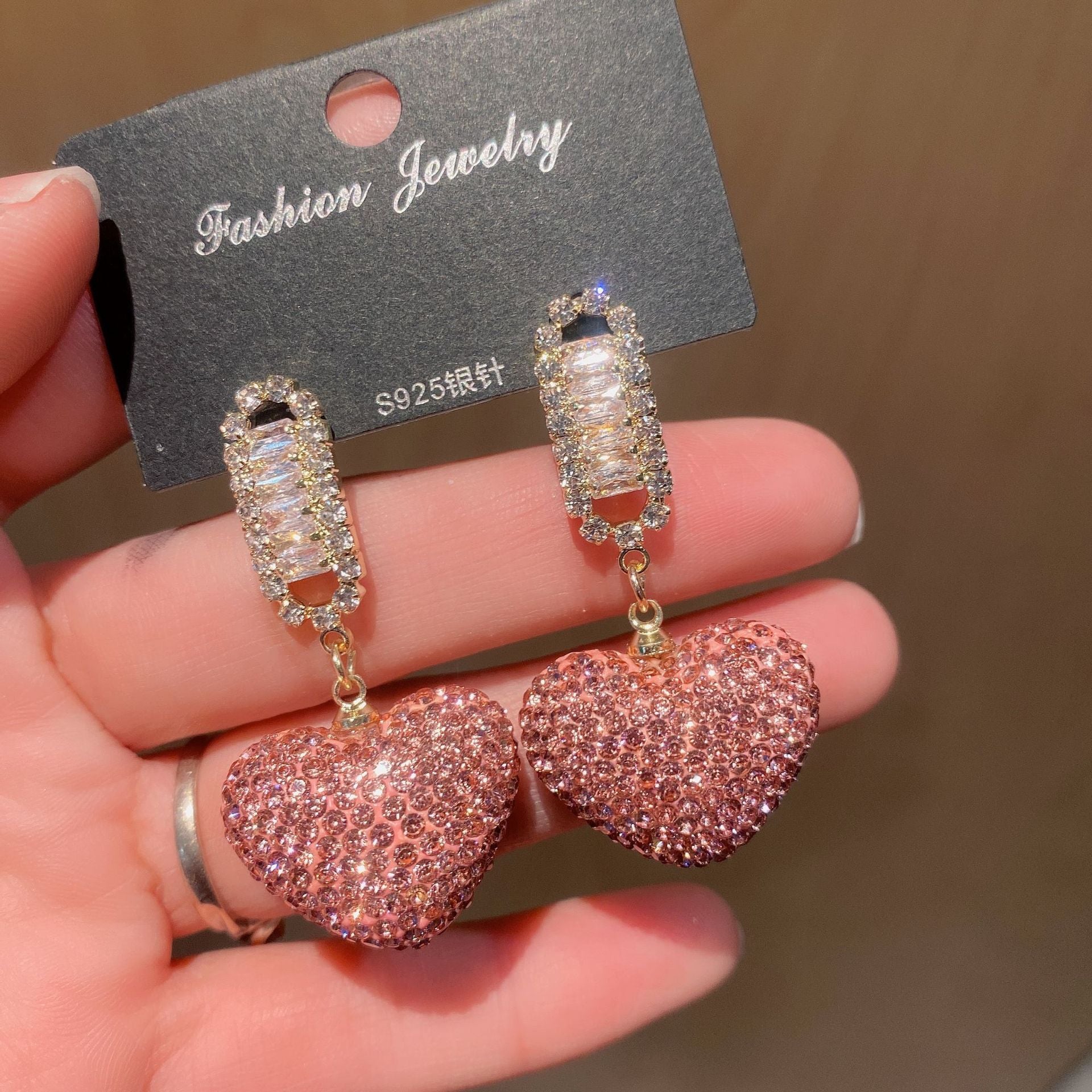 Wholesale  zircon micro-inlaid lovely earrings