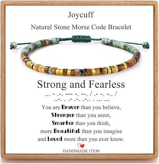 Wholesale Morse Code Tiger Eye Stone Bracelet Unisex Fashion Accessory Gift