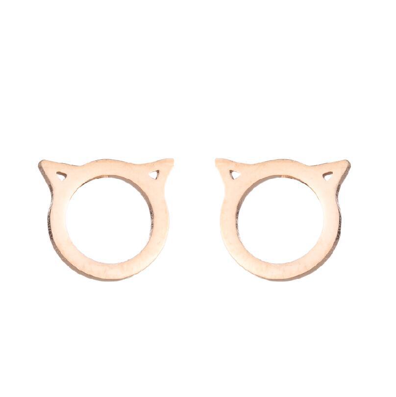 Wholesale  Cute Animal Earrings  Stainless Steel New Bat Rabbit Bird Cat Earrings